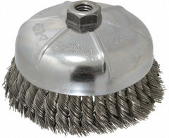 WEILER Weiler 94704 Knotted Cup Brush 6 in Steel Wire