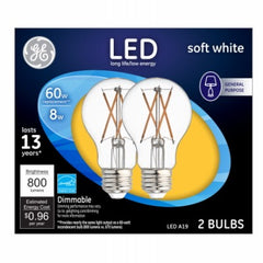 GE G E Lighting 93098656 Led A19 Bulb 8W 2700K 2 Pack