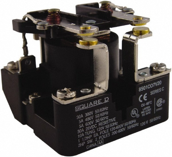 SCHNEIDER ELECTRIC Square D 8501CO7V29 General Purpose Relay Dpst 480 Vac