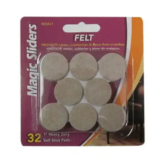 MAGIC SLIDERS Magic Sliders 63417 Felt Pad 1 inches (32 Pack)