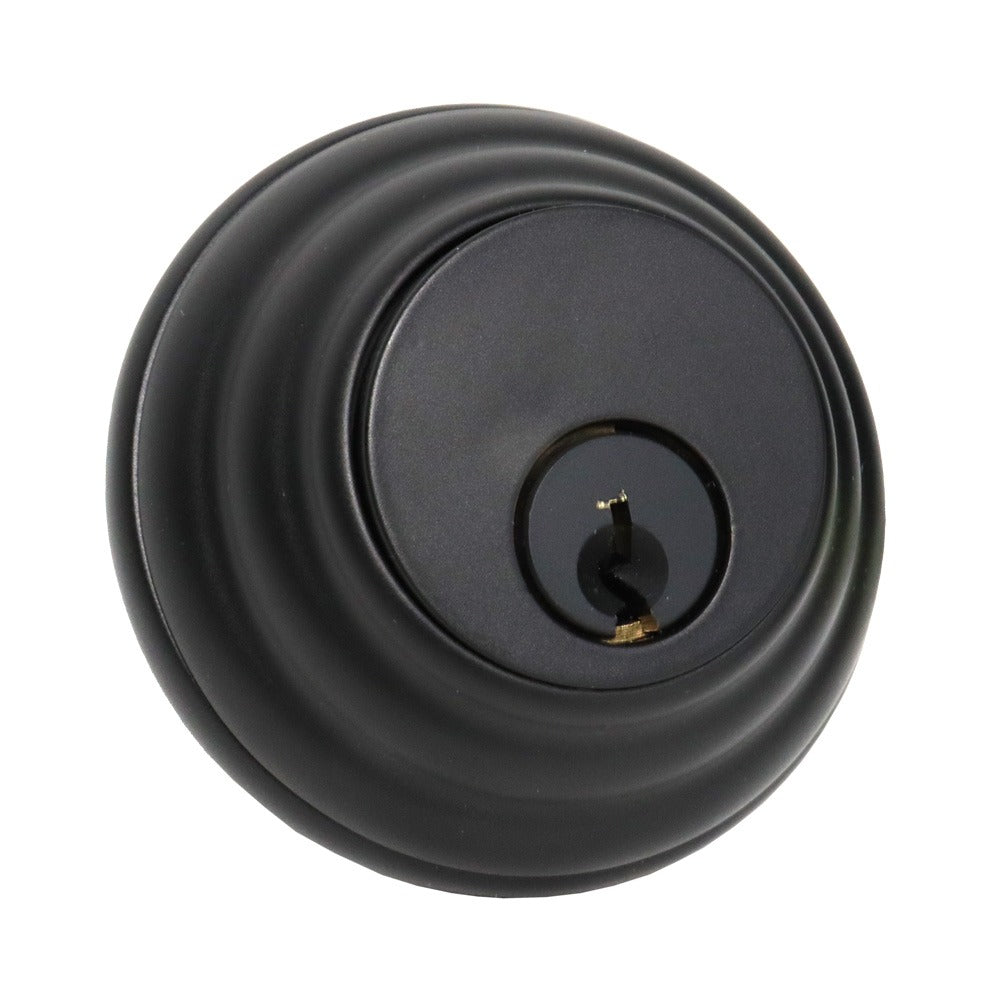 EMTEK Emtek 8455US19 Low Profile Single Cylinder Deadbolt Flat Black
