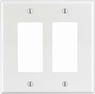 LEVITON Leviton Mfg Co R52-PJ262-00W 2-gang Decorator Midway Wallplate