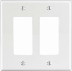 LEVITON Leviton Mfg Co R52-PJ262-00W 2-gang Decorator Midway Wallplate