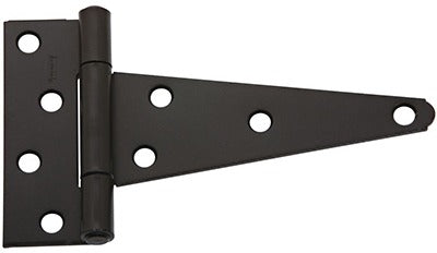 NATIONAL HARDWARE National Mfg N129-155 6 Inch Black Extra Heavy T-hinge 2 Pack