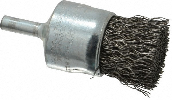WEILER Weiler 90294 End Brush 1 in Crimped Steel Wire 6mm Shank