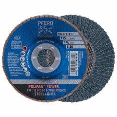 PFERD Pferd 62176 Flap Disc 40 Grit Type 27 4.5 X 0.875 Inches