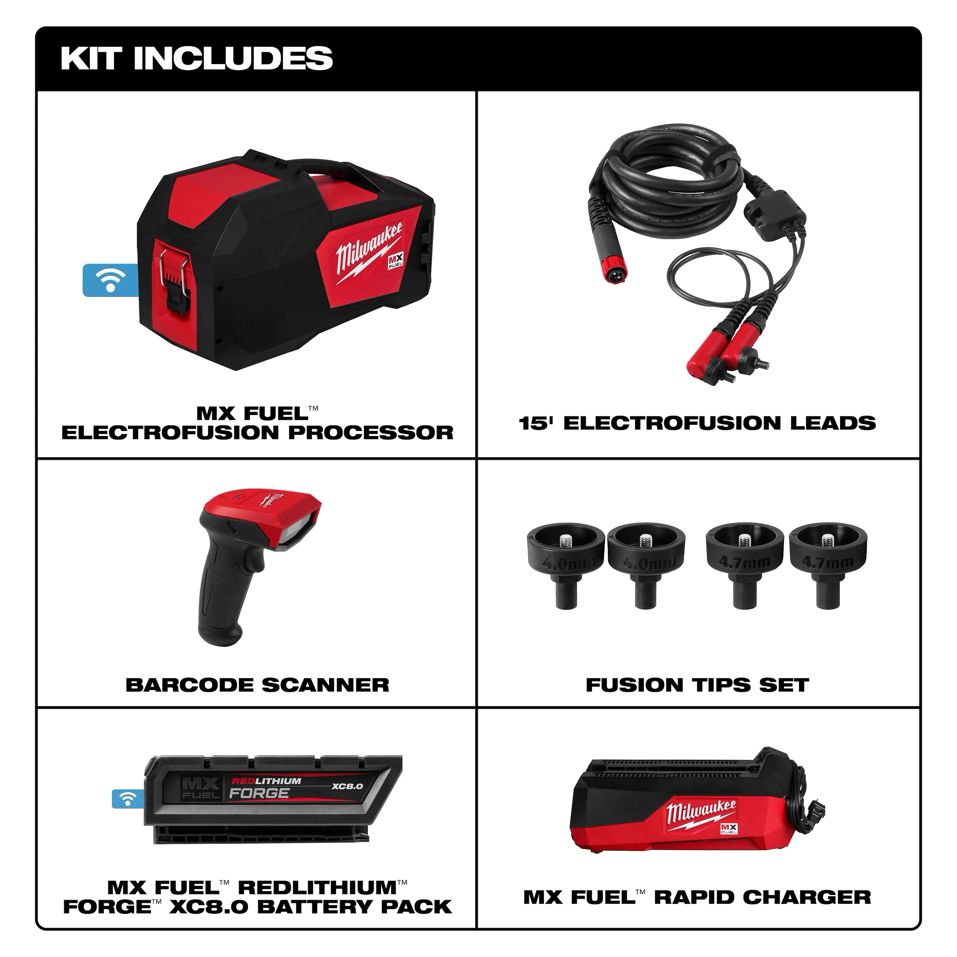 MILWAUKEE Milwaukee MXF545-XC MX Fuel Electrofusion Processor Battery Powered (Kit)