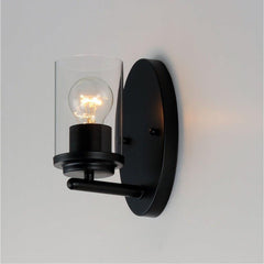 MAXIM LIGHTING Maxim Lighting 10211CLBK Corona 1-Light Wall Sconce 60W (4.5 in) 10211CLBK