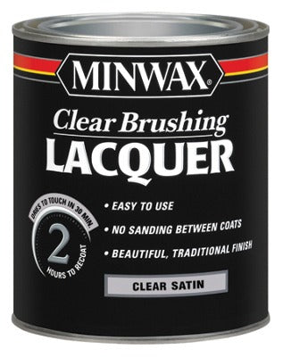 MINWAX Minwax 15510 Clear Satin Brushing Lacquer Quart