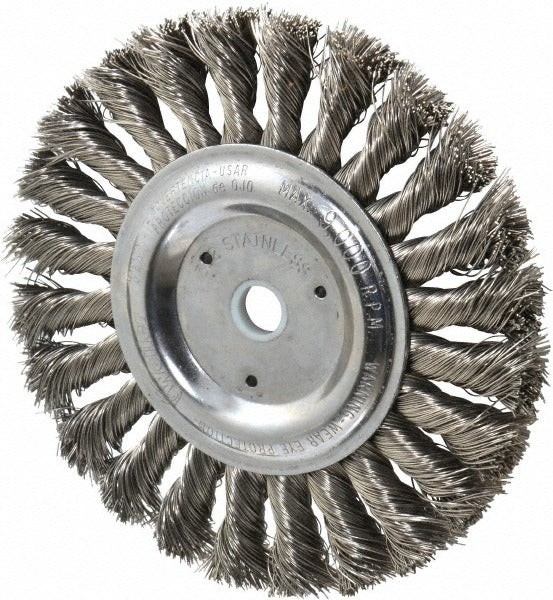 WEILER Weiler 94645 Knotted Wheel Brush 6 Inch Stainless Steel