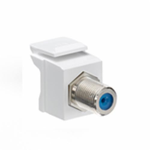 LEVITON Leviton 41084-FWF Feedthrough QuickPort F-Connector, White