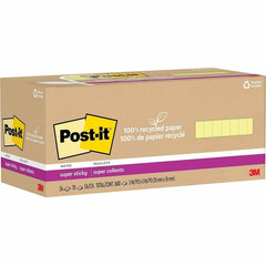 3M 3M MMM654R24SSCYCP Post-it Super Sticky Adhesive Note 3 x 3 24 Pack 654R-24SSCY-CP