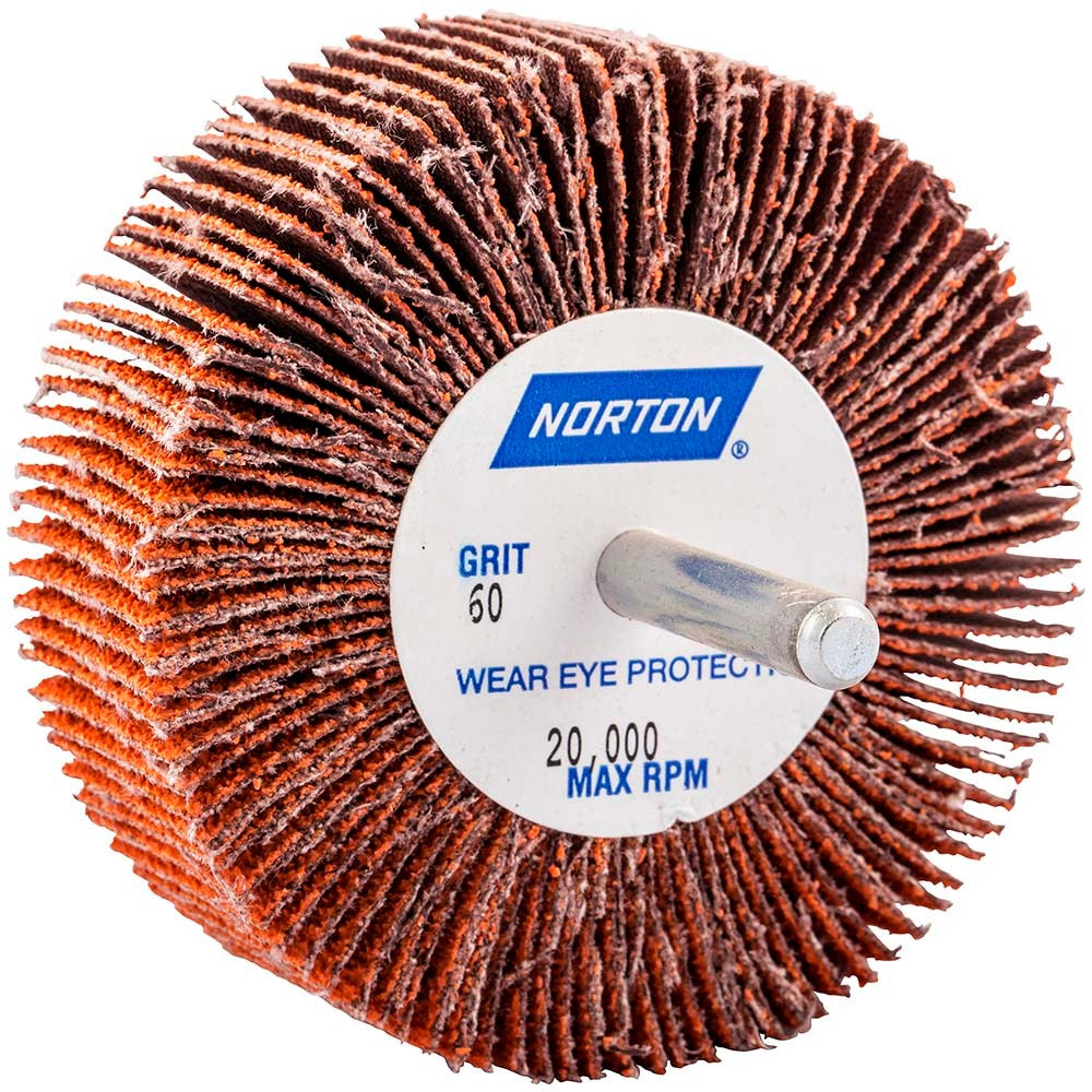 NORTON Norton 66261151176 Mounted Flap Wheel 60 Grit Ceramic Alumina