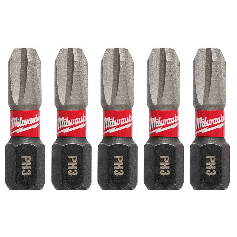 MILWAUKEE Milwaukee 48-32-4663 SHOCKWAVE Impact Phillips #3 Insert Bits 5PK