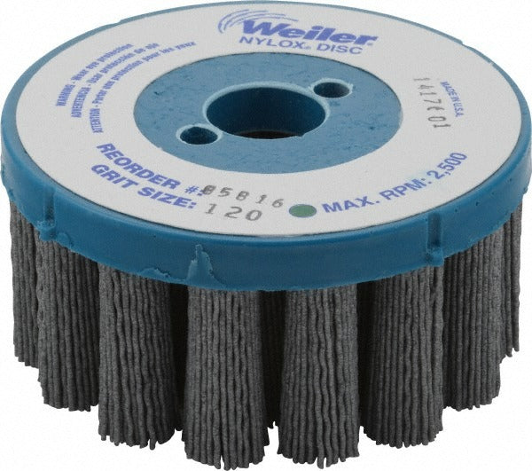 WEILER Weiler 85816 Silicon Carbide Crimped Disc Brush 4in 120G