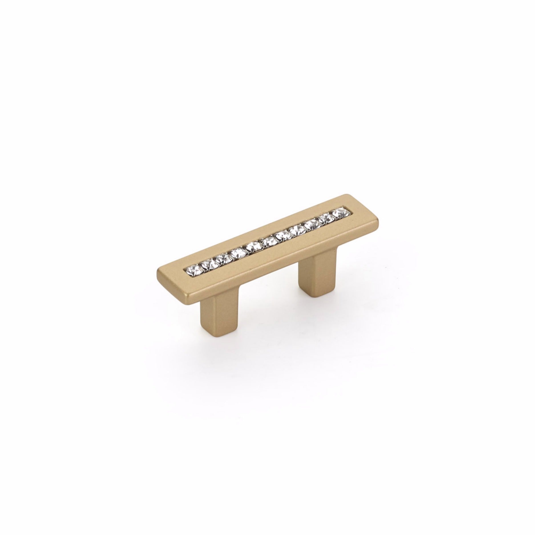 SCHAUB Schaub 301-SSB Cabinet Pull Skyevale Crystals Satin Brass
