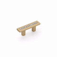 SCHAUB Schaub 301-SSB Cabinet Pull Skyevale Crystals Satin Brass