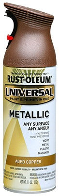 RUST-OLEUM Rust-oleum 249132 Metallic Spray Paint Aged Copper 11 Oz