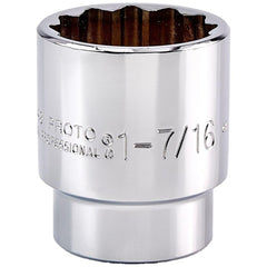 PROTO Proto J5446 12-point Hand Socket 1-7/16 Inch 1/2 Drive