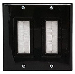 LIONBEAM Lionbeam lb-bplate2g-b Decora Brush Wall Plate 2 Gang Black