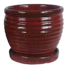 TRENDSPOT Trendspot Inc CR10479-08D Honey Jar Planter 9 in Red