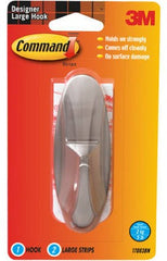 3M 3M 17083BN-ES Command Large Brushed Nickel Hook 5 Lb