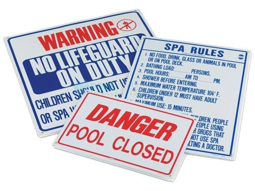 PENTAIR Pentair R235300 No Lifeguard Sign 36 inches x 24 inches (6 Pack)