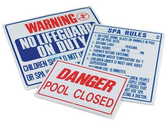 PENTAIR Pentair R235300 No Lifeguard Sign 36 inches x 24 inches (6 Pack)