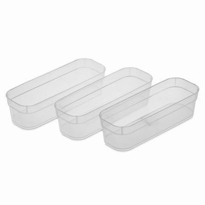 STERILITE Sterilite 13538608 Narrow Storage Tray 3 Pack