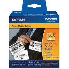 BROTHER Brother BRTDK1234 Adhesive Name Badge Labels (260 / Roll) DK1234
