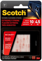3M 3M Company RFD7020 Extreme Fasteners 1x1 Inch White 12 Count