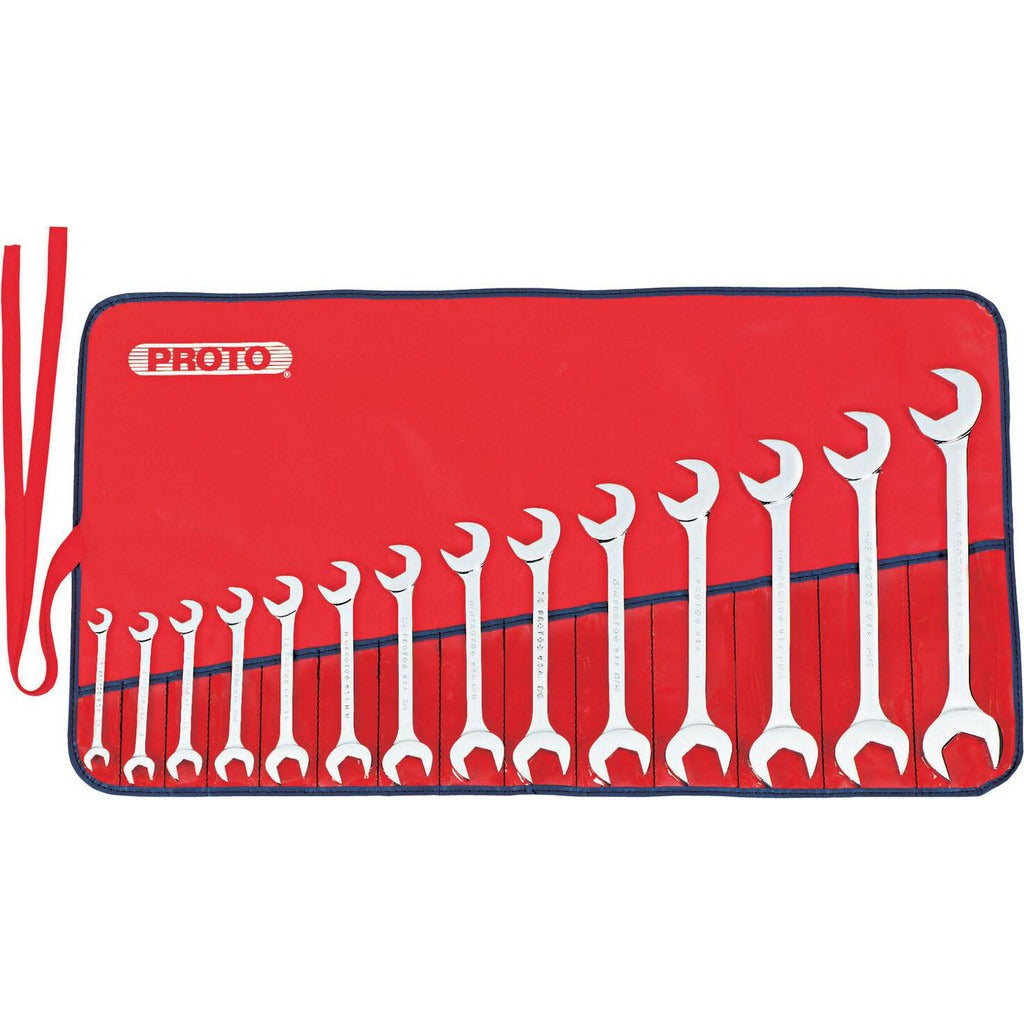 PROTO Proto J3100B Open End Wrench Set 14 Pc Inch