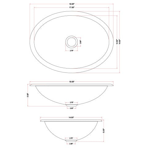 DAKOTA Dakota Plumbing Products DSE-HCL1714 Copper Lavatory Sink
