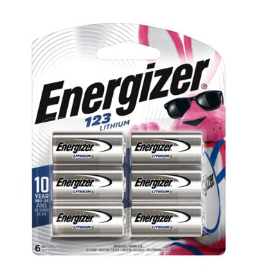 ENERGIZER Eveready Battery Co EL123BP-6 3V Lithium Photo Battery 6-pack
