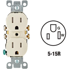 LEVITON Leviton N04-T5320-00T Tamper Resistant 5-15R Duplex Outlet 15A (Each)