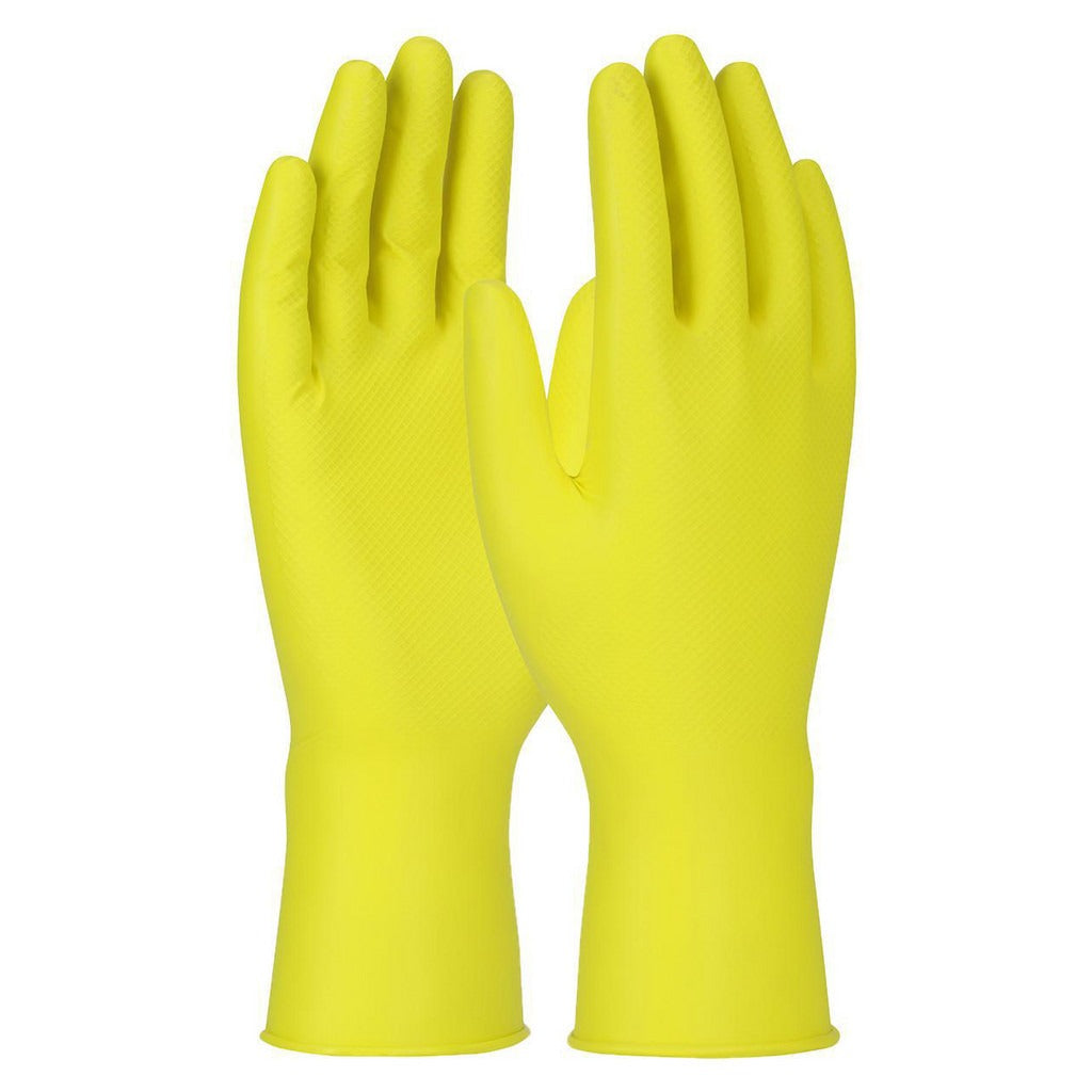 PIP Pip 67-306/L Nitrile Gloves 6 Mil Large Yellow 48 Pack