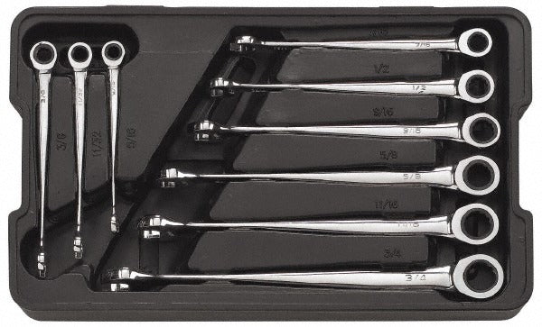 GEARWRENCH Gearwrench 85898 Ratcheting Combo Wrench Set 9 Pc Sae