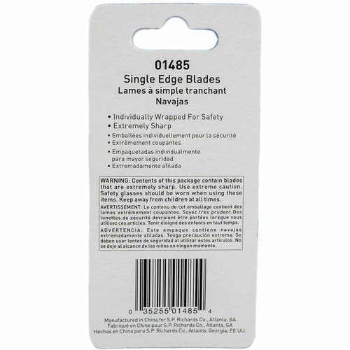SPARCO Sparco SPR01485 Single Edge Replacement Blades 5/Pack SPR01485