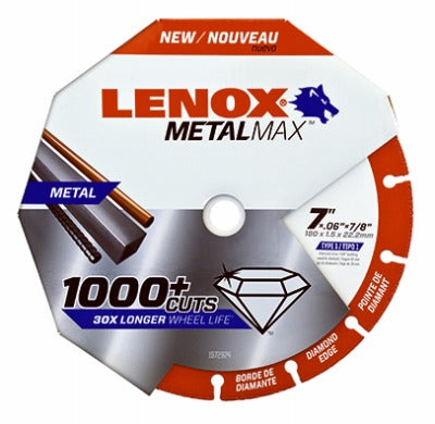 LENOX American Saw Mfg Co 1972924 Diamond Cut-off Wheel 7in