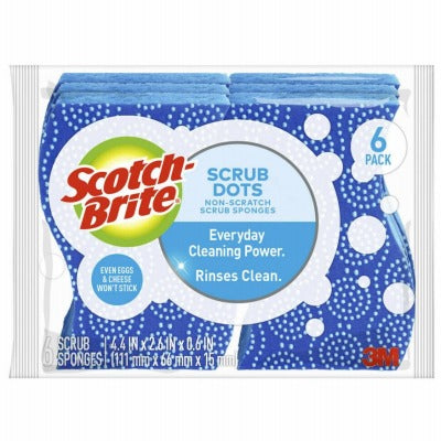 3M 3M Company 20306-4 Scrub Dots Non-scratch Scrub Sponge