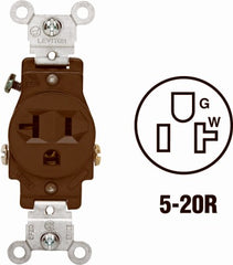 LEVITON Leviton Mfg Co 070-05801-000 Commercial Single Outlet
