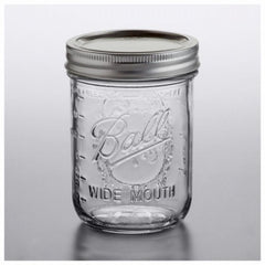 BALL Ball 66000ZFP Wide Mouth Pint Canning Jars 12 Pack