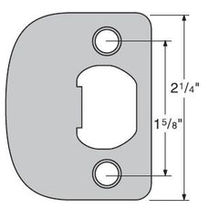 KWIKSET Kwikset 83031-005 Ul Radius Corner Full Lip Strike Satin Nickel