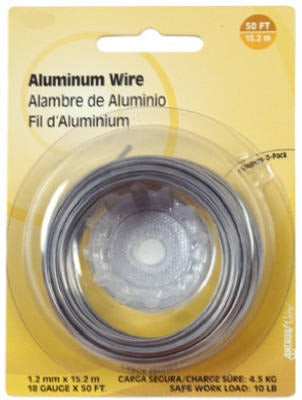 HILLMAN Hillman Fasteners 123113 Aluminum Wire 18 Gauge 50 Ft