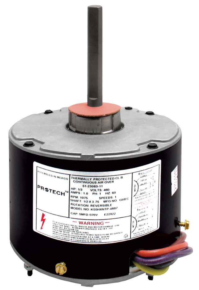 RUUD RUUD 51-23063-11 ProTech 1/3 HP 460V Single Speed Direct Drive Condenser Motor