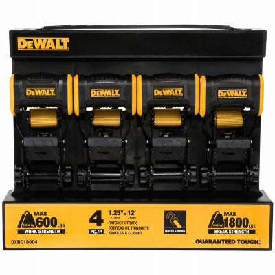 DEWALT Bcs International Inc. DXBC18004 Ratchet Strap 4 Pack