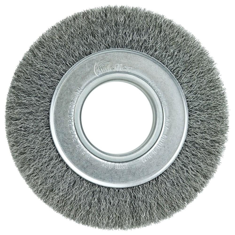 WEILER Weiler 06050 Wheel Brush 6 in Crimped Carbon Steel 6000 Rpm