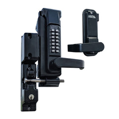 LOCKEY Lockey GL2JBMG Sumo Surface Mount Gate Lock Jet Black Marine Grade