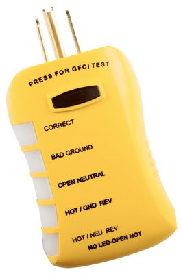 GARDNER BENDER Ecm Industries Llc HGT6520 Gfci Outlet Tester