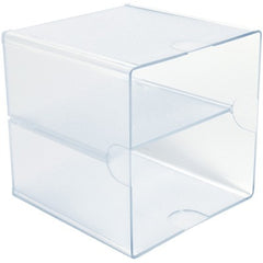 DEFLECTO Deflecto DEF350701 Stackable Cube Organizer 6 x 6 x 6 (2 Compartments)
